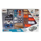 D-Power DIY Modified Race Car For Kids (35pcs) - Blue - Laadlee
