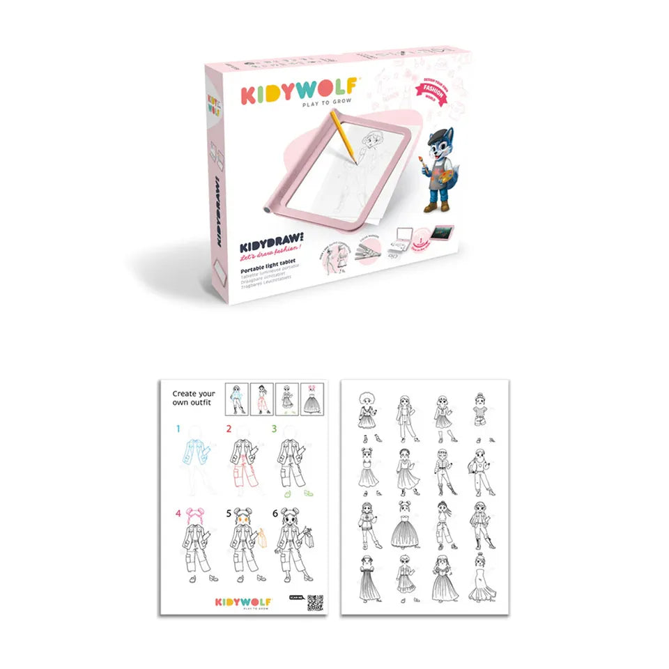 kidywolf-kidydraw-pro-light-tablet-let-s-draw-fashion 2