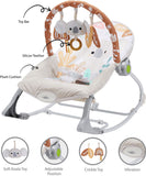 Konig Kids Baby Bouncer with Vibration, Toys & Koala-Themed Cushion