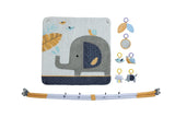 Konig Kids Baby Play Gym Mat with Elephant Theme & Hanging Toys