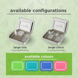 Lunchbots Large Cinco Bento Lunchbox 940ml - Aqua