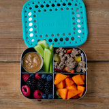 Lunchbots Medium Quad Bento Lunchbox 600ml - Aqua