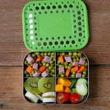 Lunchbots Medium Quad Bento Lunchbox 600ml - Green