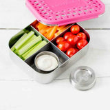 Lunchbots Medium Quad Bento Lunchbox 600ml - Pink