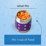 Lunchbots Thermal Dots Food Jar 8oz (235ml) - Purple