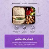 Lunchbots Medium Trio Bento Lunchbox 600ml - Blue