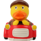 Lilalu Bath Toy Car Driver Duck - Red & Yellow