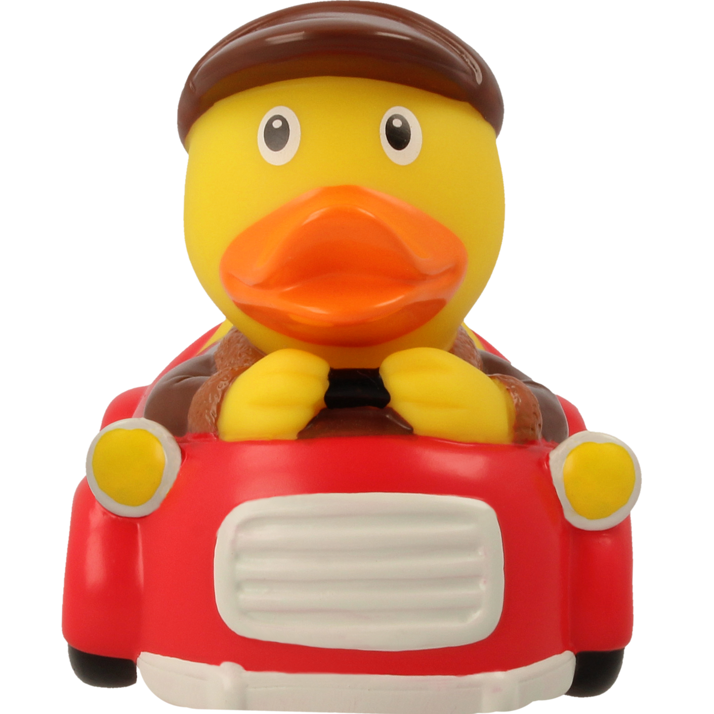 Lilalu Bath Toy Car Driver Duck - Red & Yellow