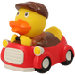 Lilalu Bath Toy Car Driver Duck - Red & Yellow