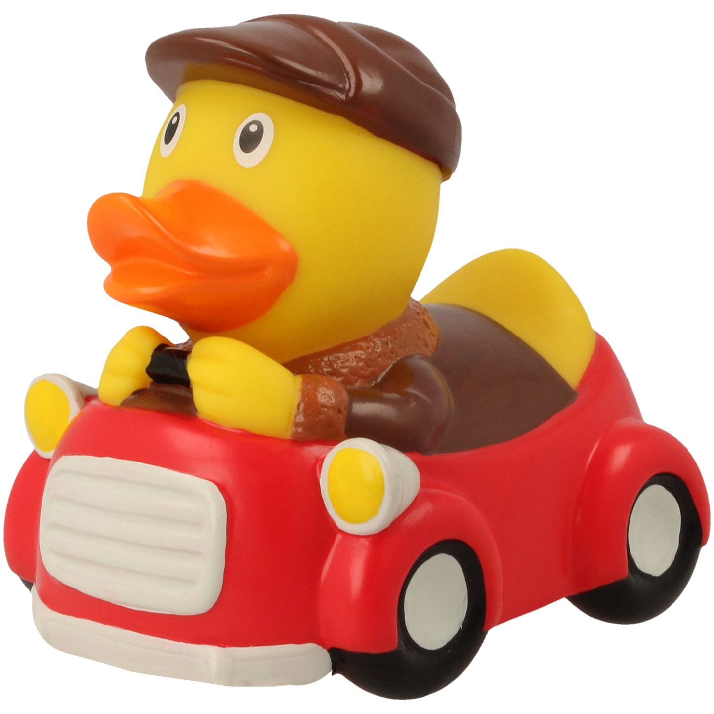 Lilalu Bath Toy Car Driver Duck - Red & Yellow