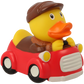 Lilalu Bath Toy Car Driver Duck - Red & Yellow