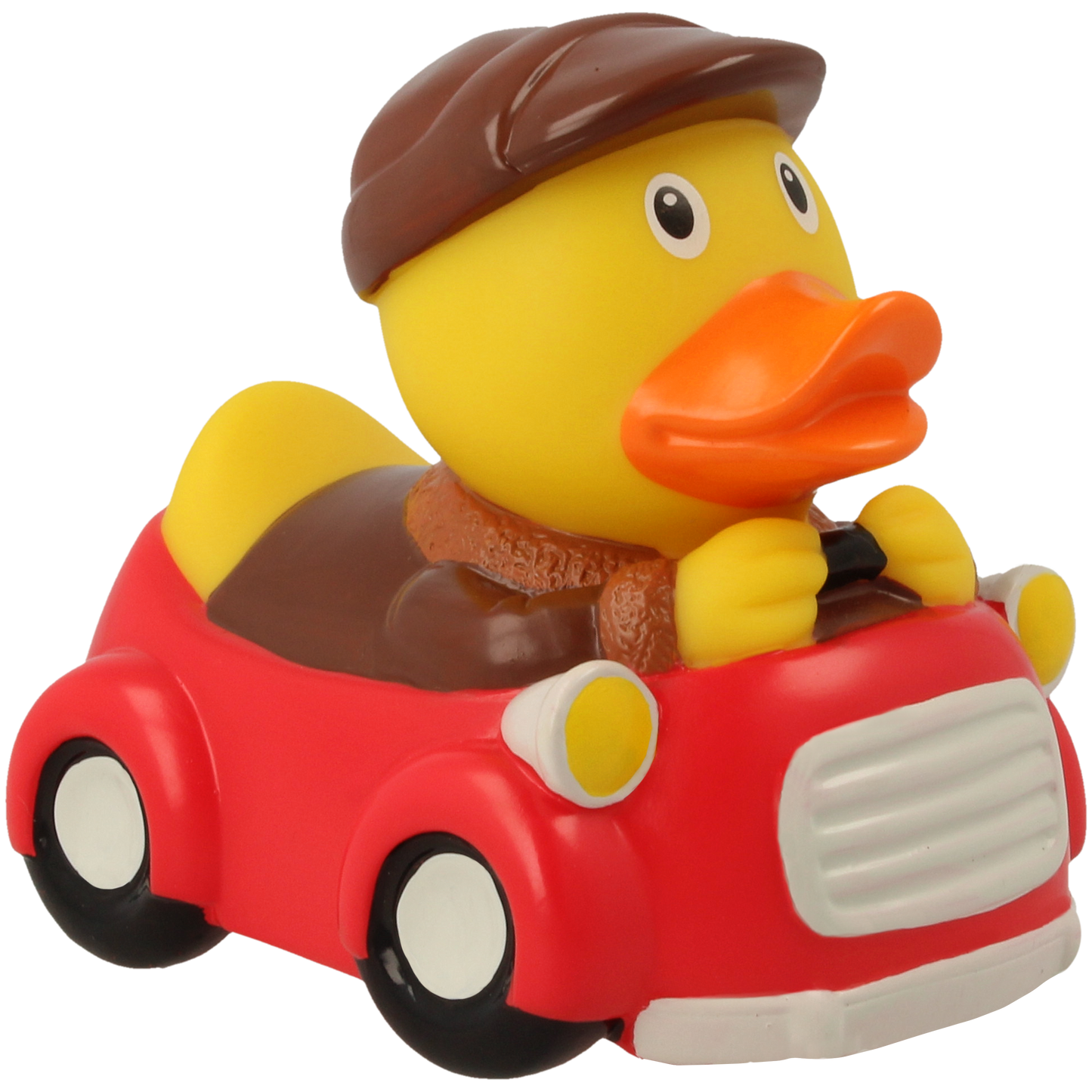 Lilalu Bath Toy Car Driver Duck - Red & Yellow