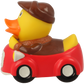 Lilalu Bath Toy Car Driver Duck - Red & Yellow