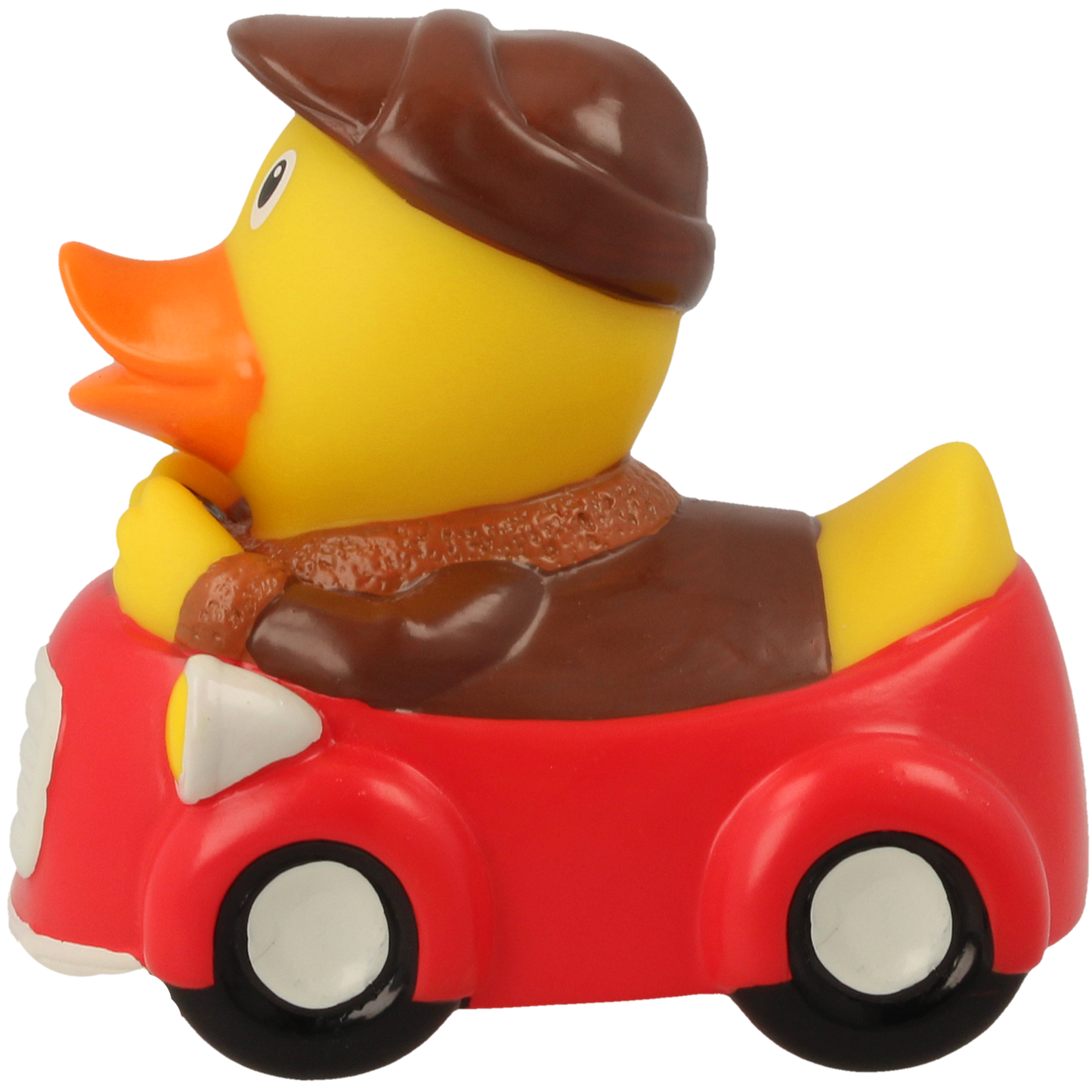 Lilalu Bath Toy Car Driver Duck - Red & Yellow