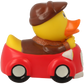 Lilalu Bath Toy Car Driver Duck - Red & Yellow