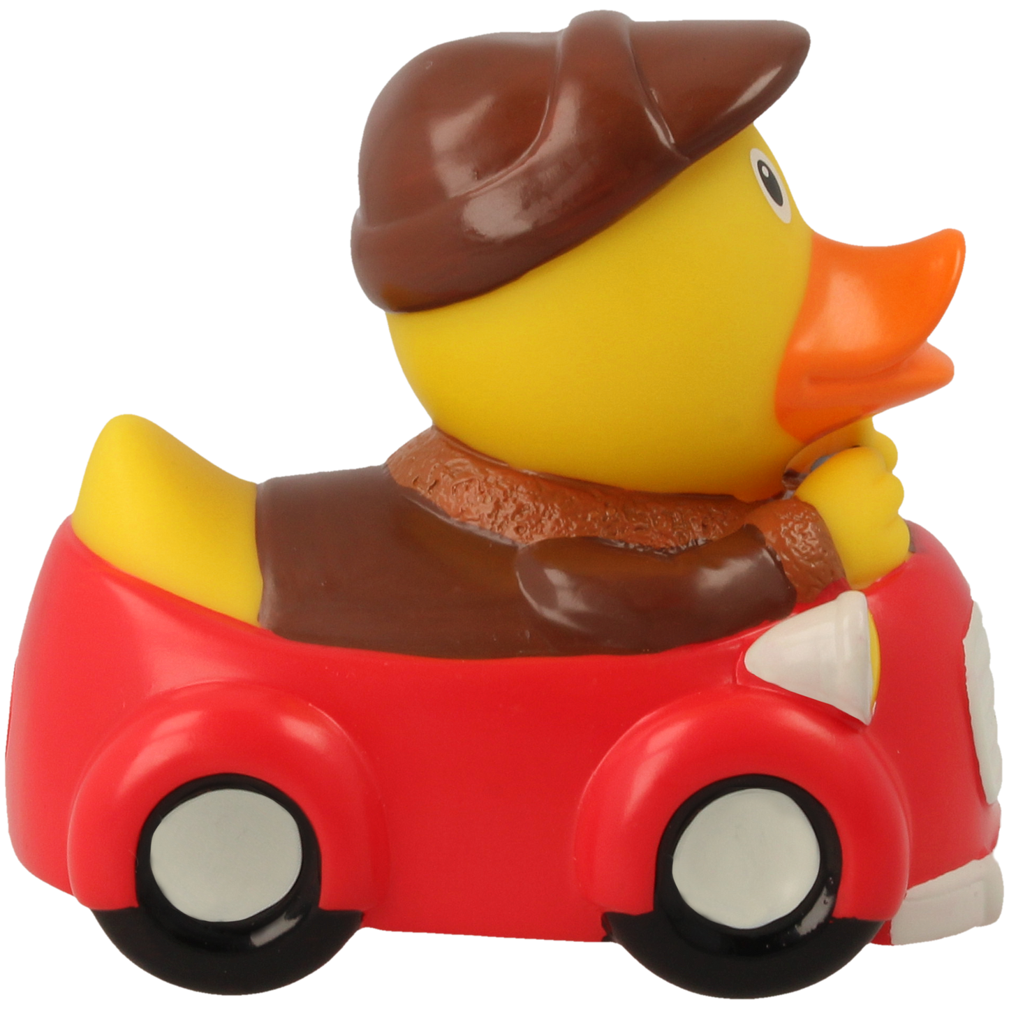 Lilalu Bath Toy Car Driver Duck - Red & Yellow