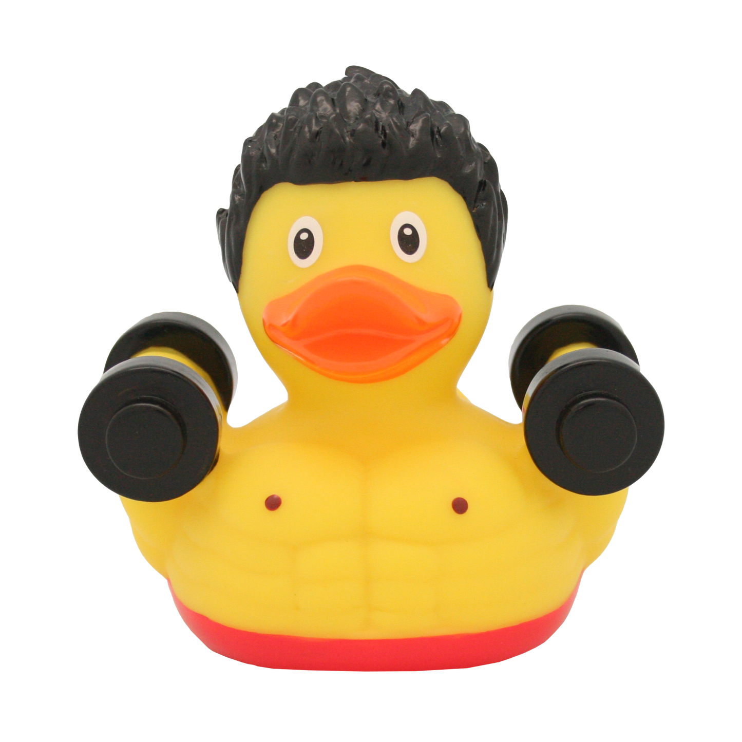 Lilalu Bath Toy Bodybuilder Duck - Red & Yellow