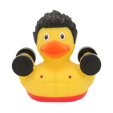 Lilalu Bath Toy Bodybuilder Duck - Red & Yellow