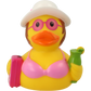 Lilalu Bath Toy Holiday Female Duck - Pink & Yellow