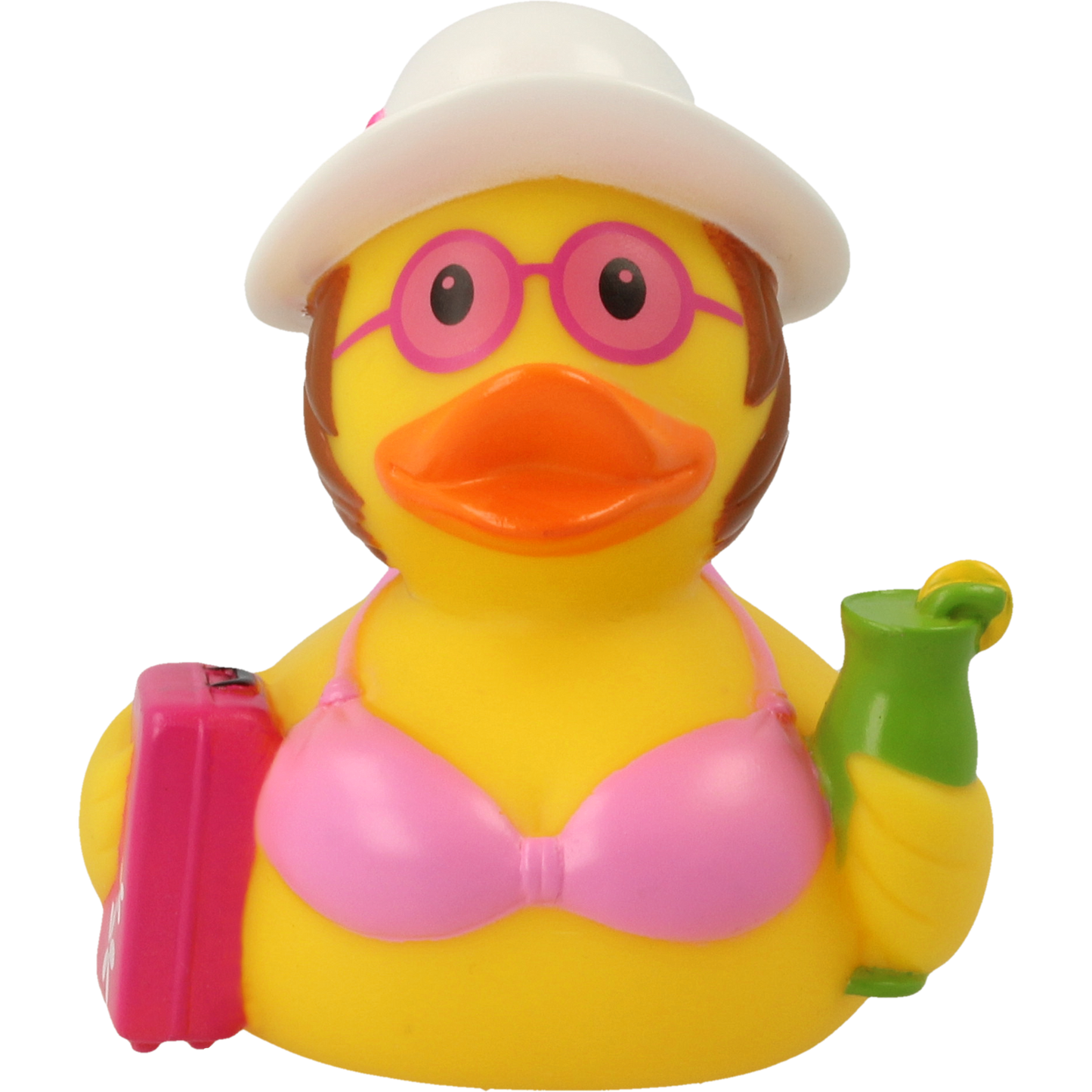 Lilalu Bath Toy Holiday Female Duck - Pink & Yellow