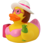 Lilalu Bath Toy Holiday Female Duck - Pink & Yellow