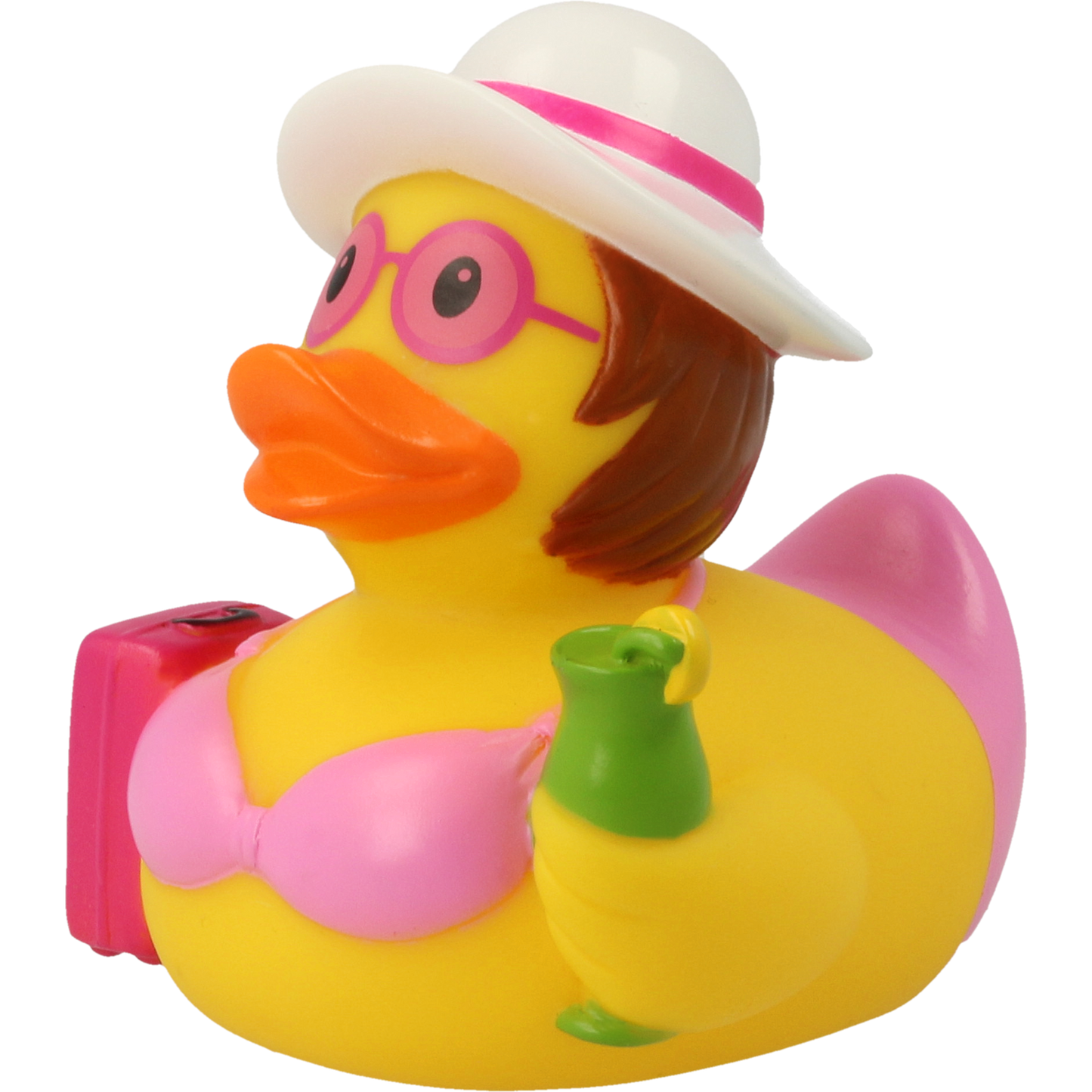 Lilalu Bath Toy Holiday Female Duck - Pink & Yellow