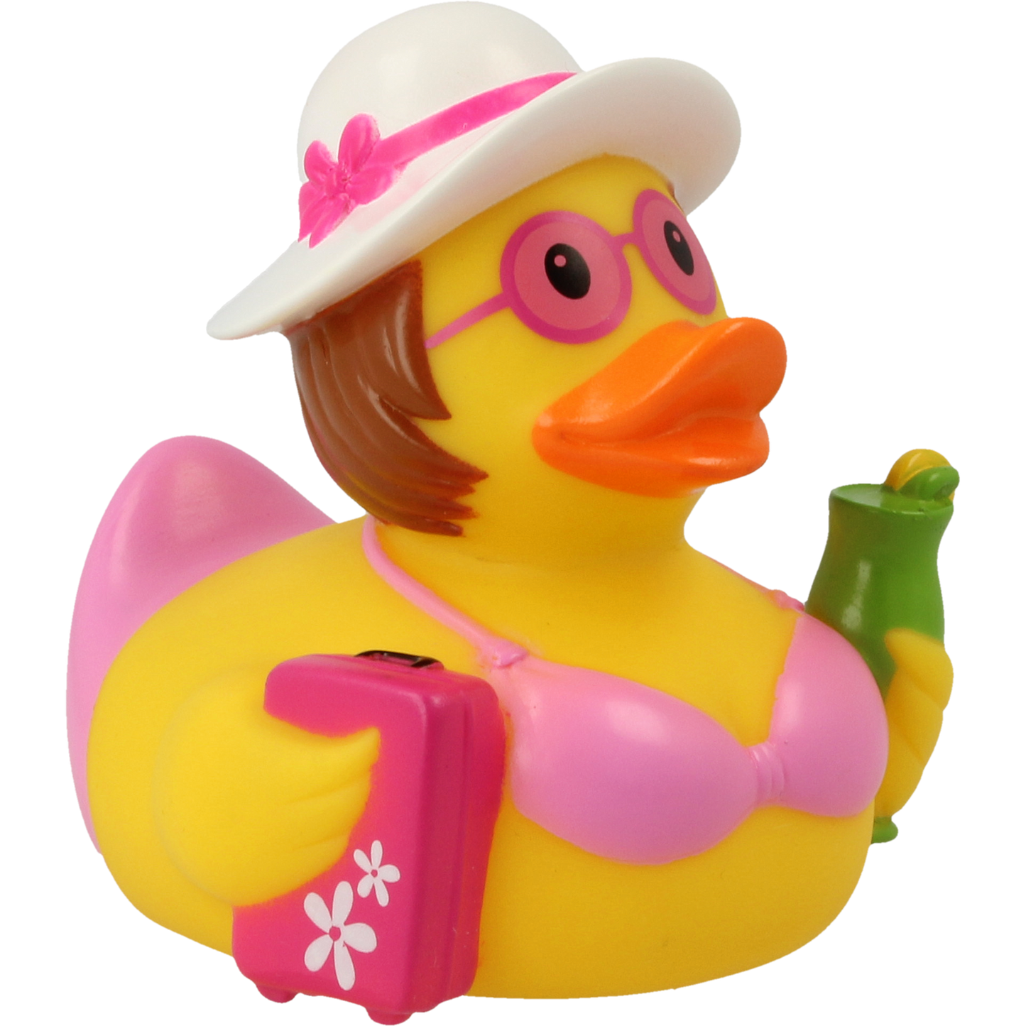 Lilalu Bath Toy Holiday Female Duck - Pink & Yellow