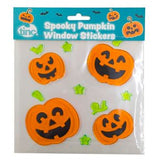 Tinc Pumpkin Window Stickes - Set of 4
