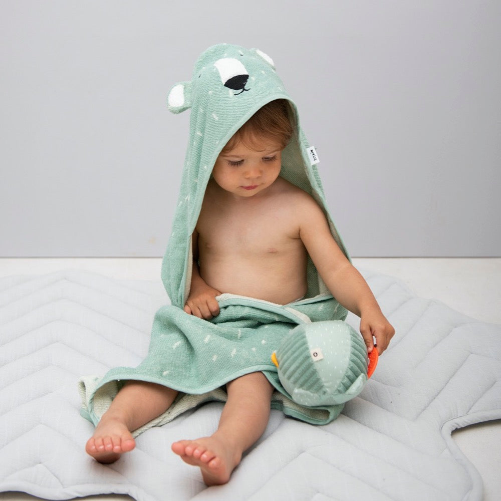 Trixie Hooded Towel - Mr. Polar Bear (70Cm X 130Cm) - Laadlee