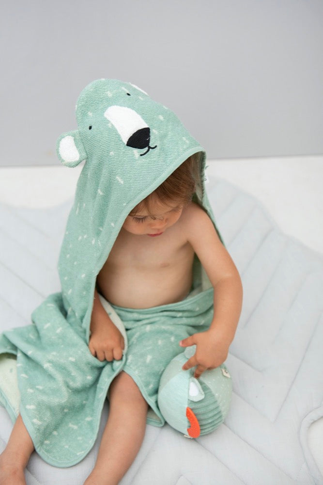 Trixie Hooded Towel - Mr. Polar Bear (70Cm X 130Cm) - Laadlee