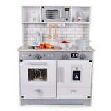 Little Story Wooden Kitchen With Accessories - Grey