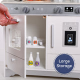 Little Story Wooden Kitchen With Accessories - Grey