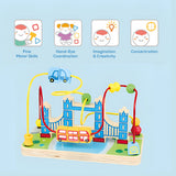 Little Story Activity Beads Maze Montessori Wooden Toy - Multicolor