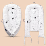 Little Story Soft Breathable Fiberfill Newborn Lounger Bed - Galaxy