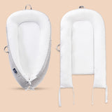 Little Story Soft Breathable Fiberfill Newborn Lounger Bed - Solid Grey