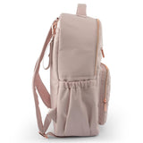 Little Story Quilted Diaper Backpack With Changing Mat - Pink
