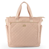 Little Story Quilted Mommy Diaper Bag w/ Changing Mat - Pink