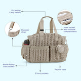 Little Story Nova Tote with Pacifier Pod - Beige