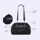 Little Story Elva Diaper Bag with Stroller Straps - Black