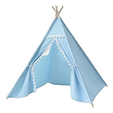 Little Story Canvas Foldable Tent and Teepee Playhouse - Blue