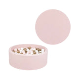 Larisa & Pumpkin XL Powder Ball Pit (92cm) w/ 200 balls - Powder/Gold/White Balls