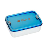Lassig Stainless Steel Lunchbox - Solid Bold Blue / Purple