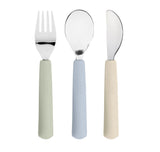 Lassig Cutlery with Silicone Handle 3pcs - Happy Fruits Lemon