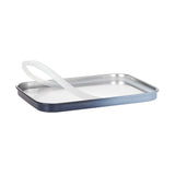 Lassig Stainless Steel Lunchbox - Solid Dark Blue / Light Blue