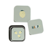 Lassig  Stainless Steel Snack Box 3pcs - Happy Fruits Lemon