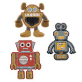 Lassig Textile Woven Sticker Stick-on - Robots