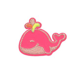Lassig Textile Woven Sticker Stick-on - Whale Pink