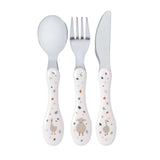 Lassig Cutlery with Porcelain Handle 3pcs - Tiny Farmer Sheep/Goose