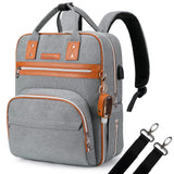 Little Story 2-In-1 Diaper Bag with Sanitizer Bottle Keychain & Stroller Hooks - Grey