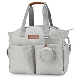 Little Story Quilted Diaper Bag with Pacifier Pouch - Grey